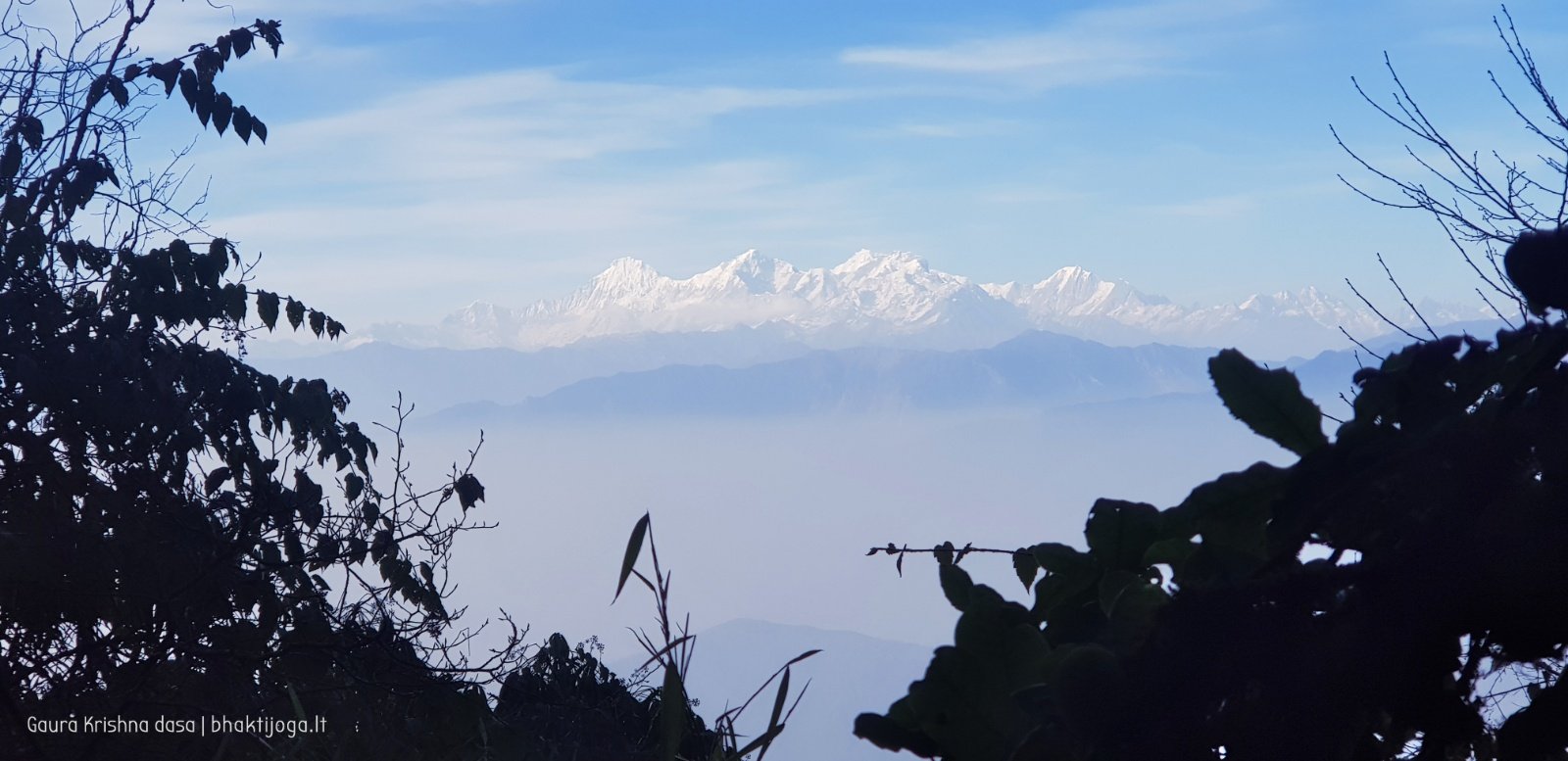  View of the Himalayas from Shivapuri mountain peak. Kathmandu. 2019.01.15